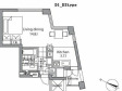 レジディアタワー乃木坂の間取り図画像